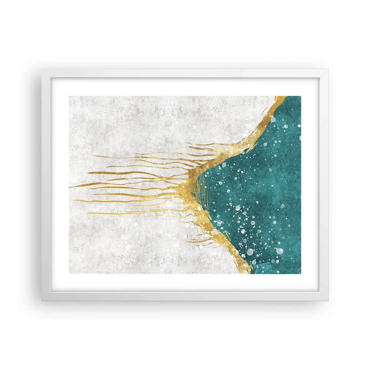 Poster in white frmae - Golden Tide - 50x40 cm