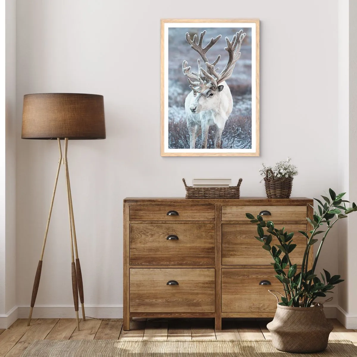 Poster in light oak frame - Portrait in the Sun - 61x91 cm