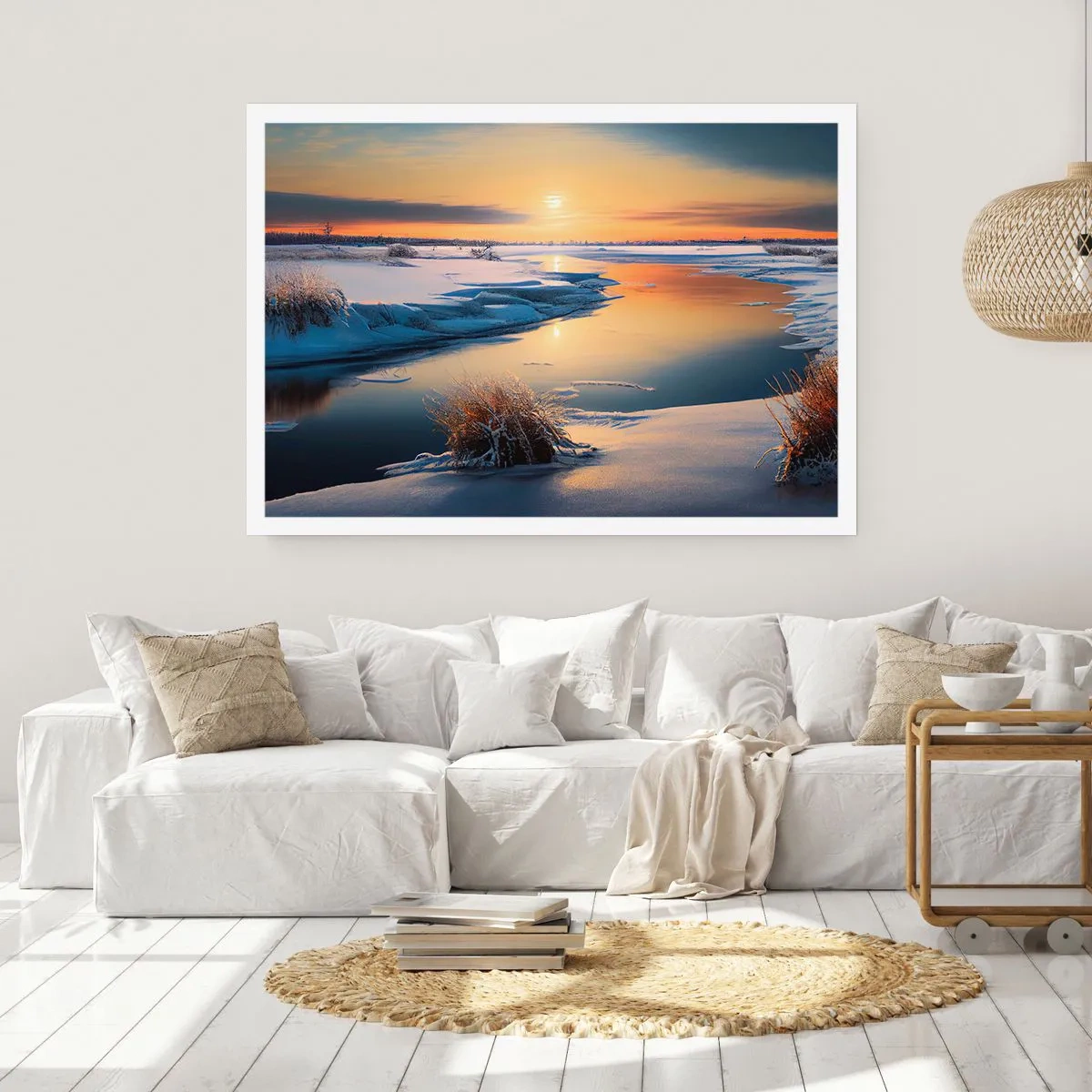 Poster - Winter Sunset - 50x40 cm