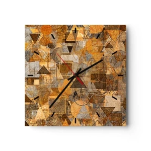 Wall clock - Clock on glass - World Caught in One Form - 30x30 cm
