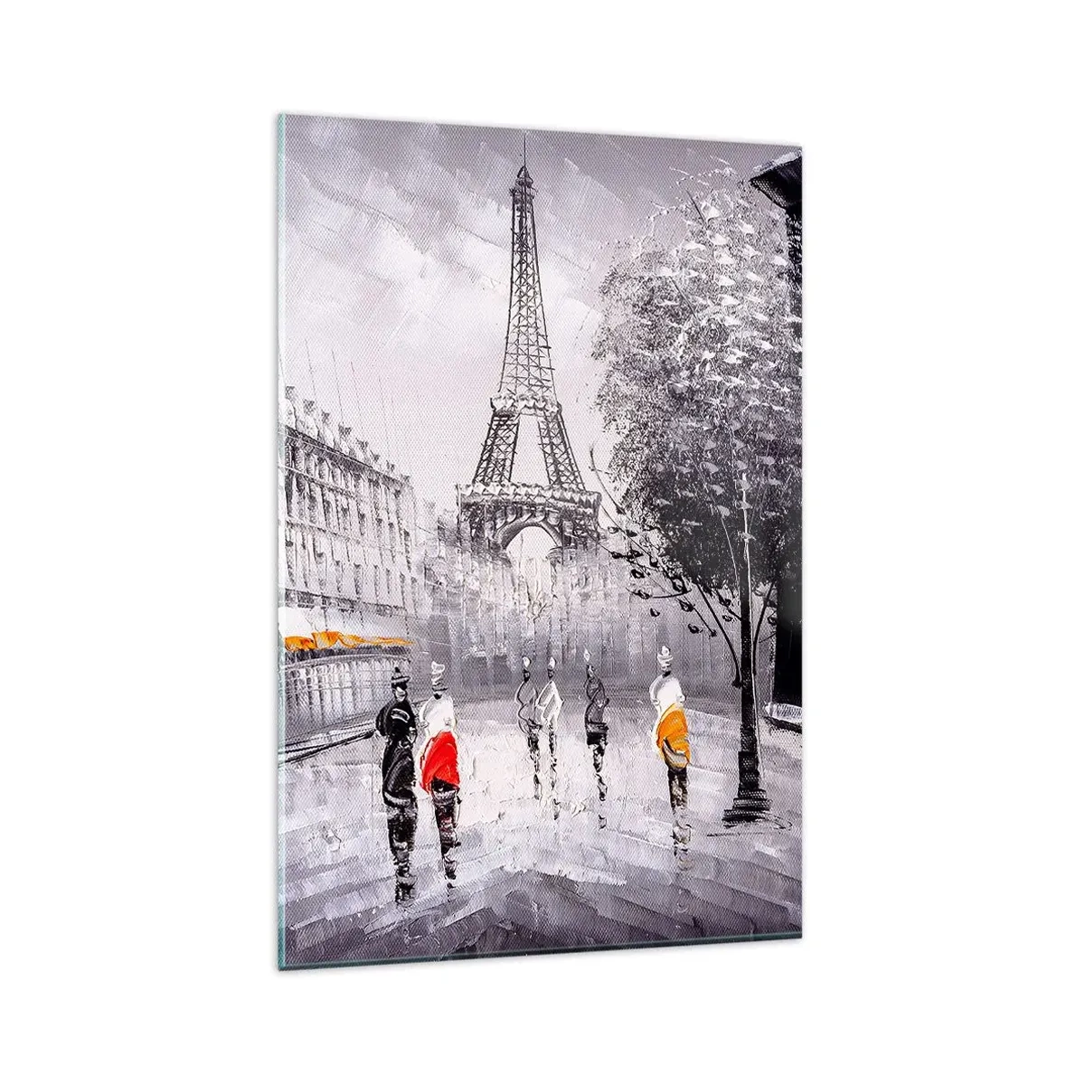 Glass picture - Parisian Walk - 80x120 cm