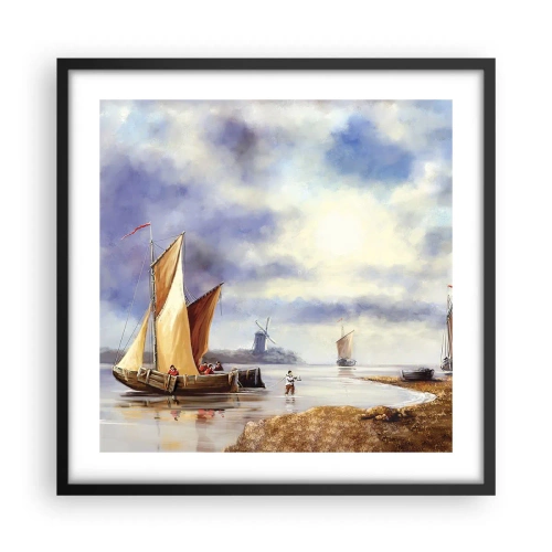 Poster in black frame - Return of Sailors - 50x50 cm