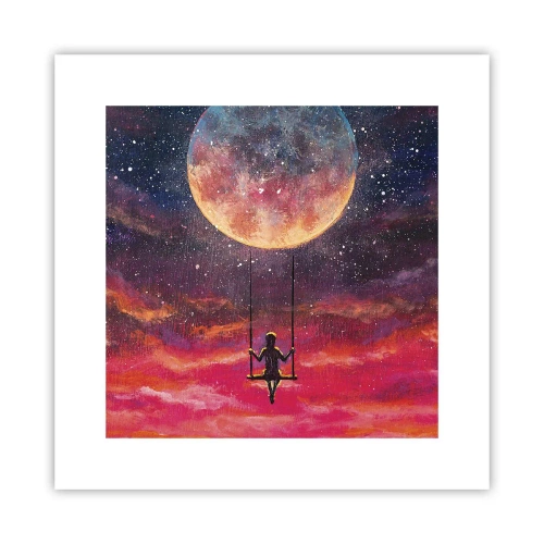 Poster - Swinging in the Clouds - 30x30 cm