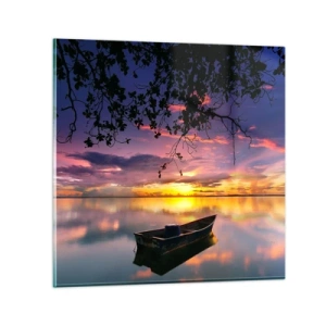 Glass picture - Serenity of the Lake - 50x50 cm