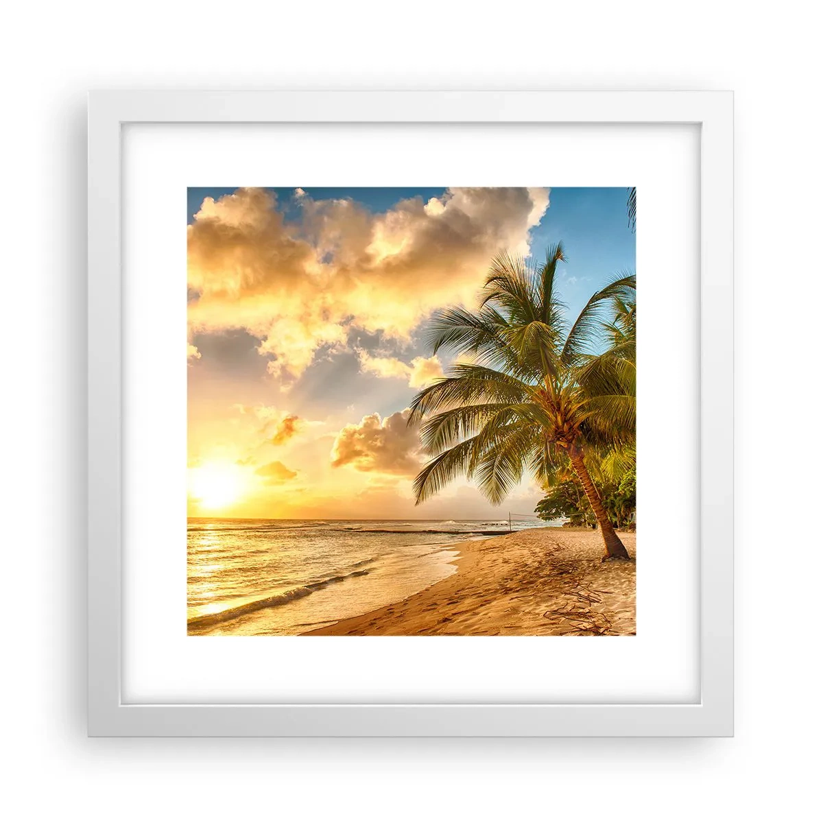 Poster in white frmae - Eternal Summer, Always Holidays - 30x30 cm