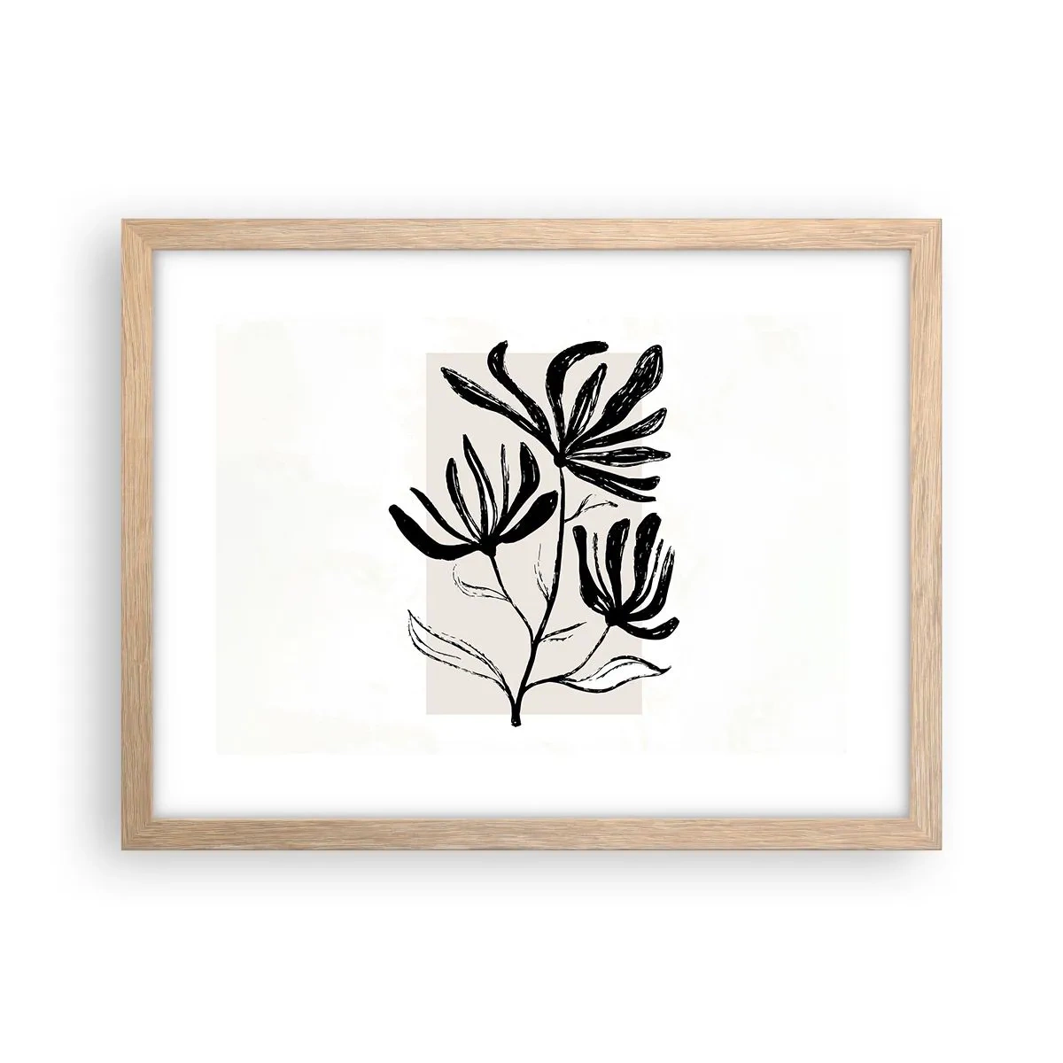 Poster in light oak frame - Sketch for a Herbarium - 40x30 cm