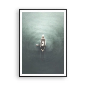 Poster in black frame - Through Moon Lake - 70x100 cm