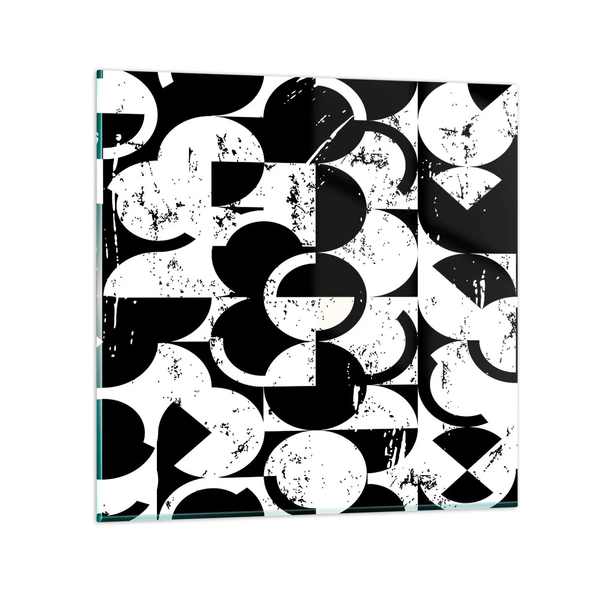 Glass picture - White Is White and Black Is Black - 30x30 cm