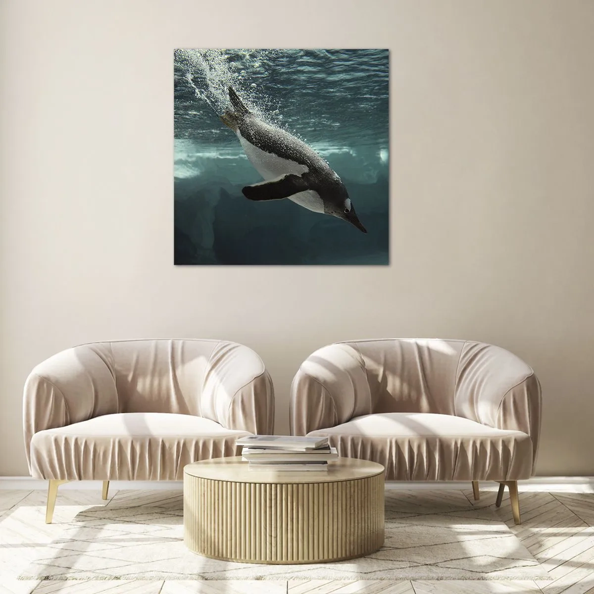 Glass picture - Welcome to My World - 40x40 cm