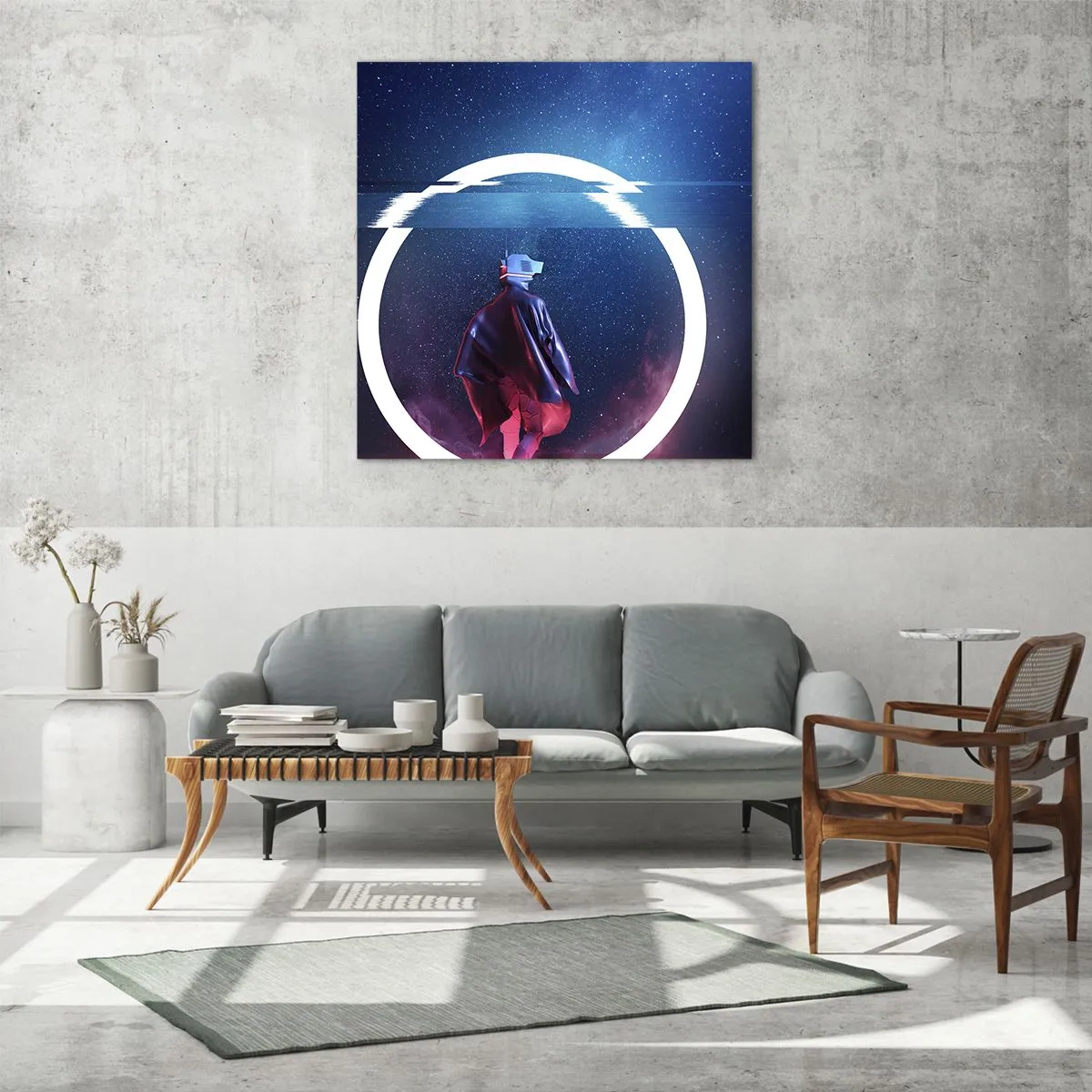 Glass picture - Between Worlds - 40x40 cm