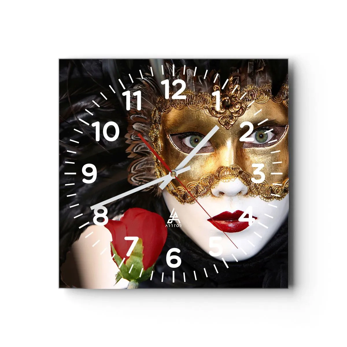 Wall clock - Clock on glass - Because Life Is a Big Ball - 30x30 cm