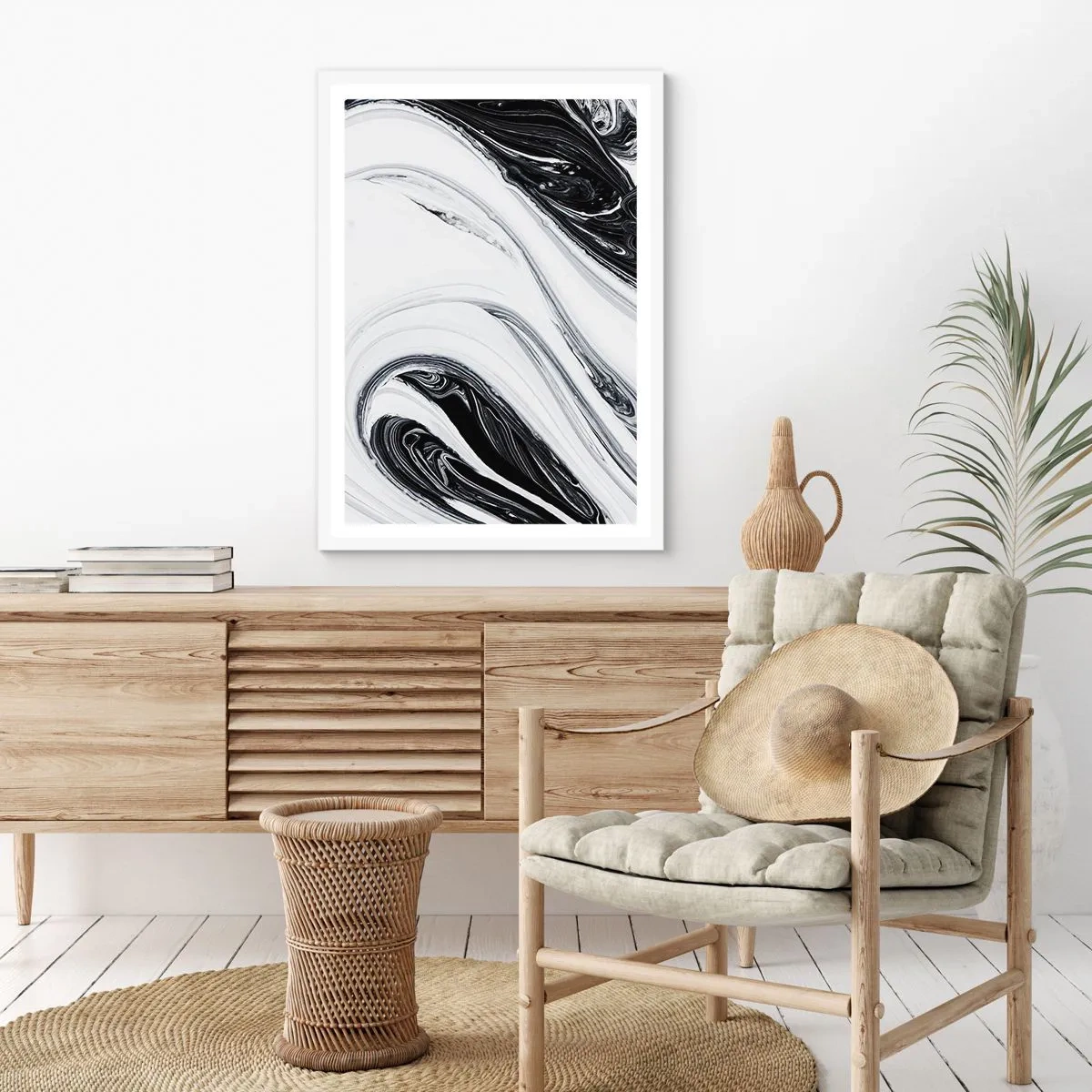 Poster in white frmae - Connection of Opposites - 30x40 cm