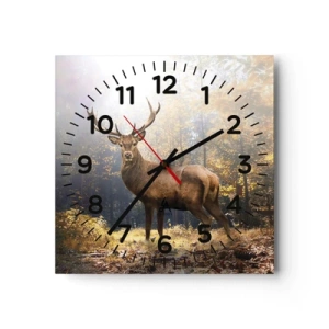 Wall clock - Clock on glass - In Full Majesty - 40x40 cm