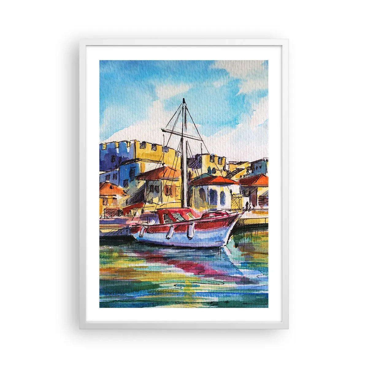 Poster in white frmae - Rainbow Afternoon - 50x70 cm