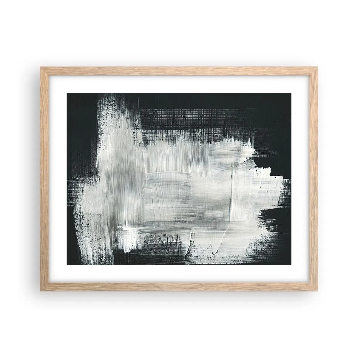 Poster in light oak frame - Woven from the Vertical and the Horizontal - 50x40 cm