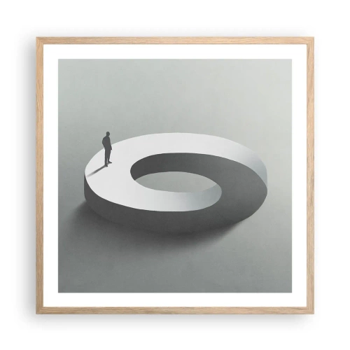 Poster in light oak frame - Puzzle It out - 60x60 cm