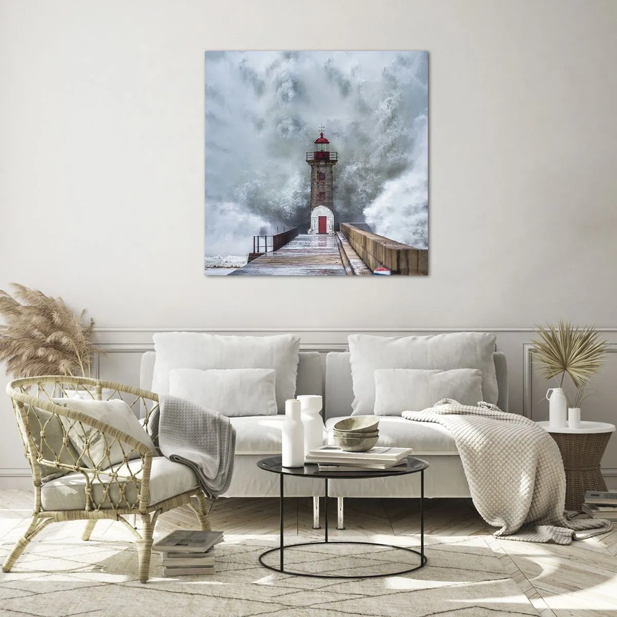 Glass picture - Roar of Waters, Whirr of the Wind - 50x50 cm