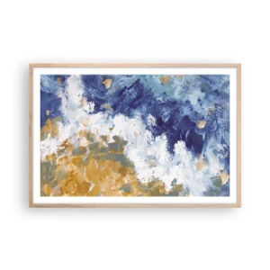 Poster in light oak frame - The Dance of Elements - 91x61 cm