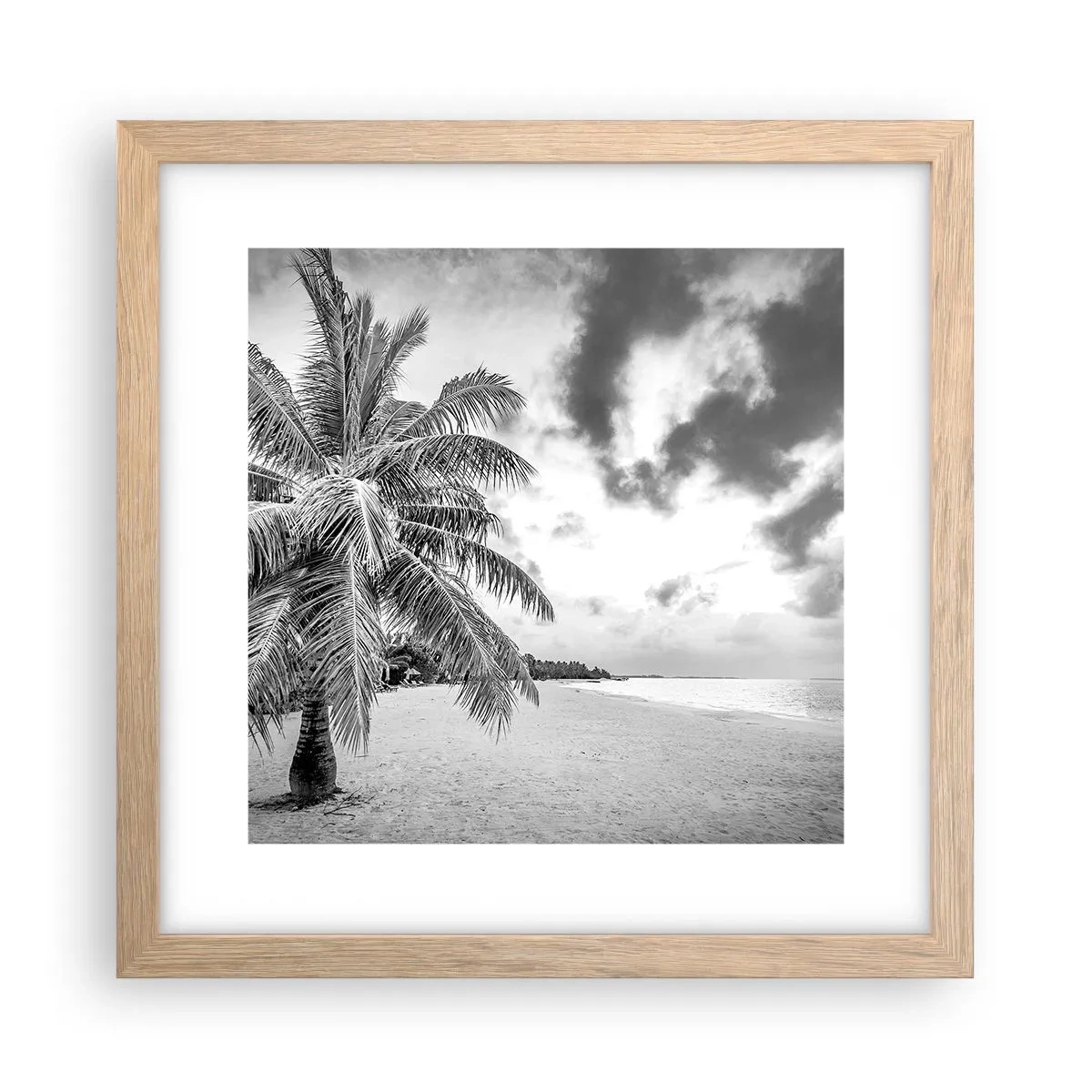 Poster in light oak frame - When You Miss Loneliness… - 30x30 cm
