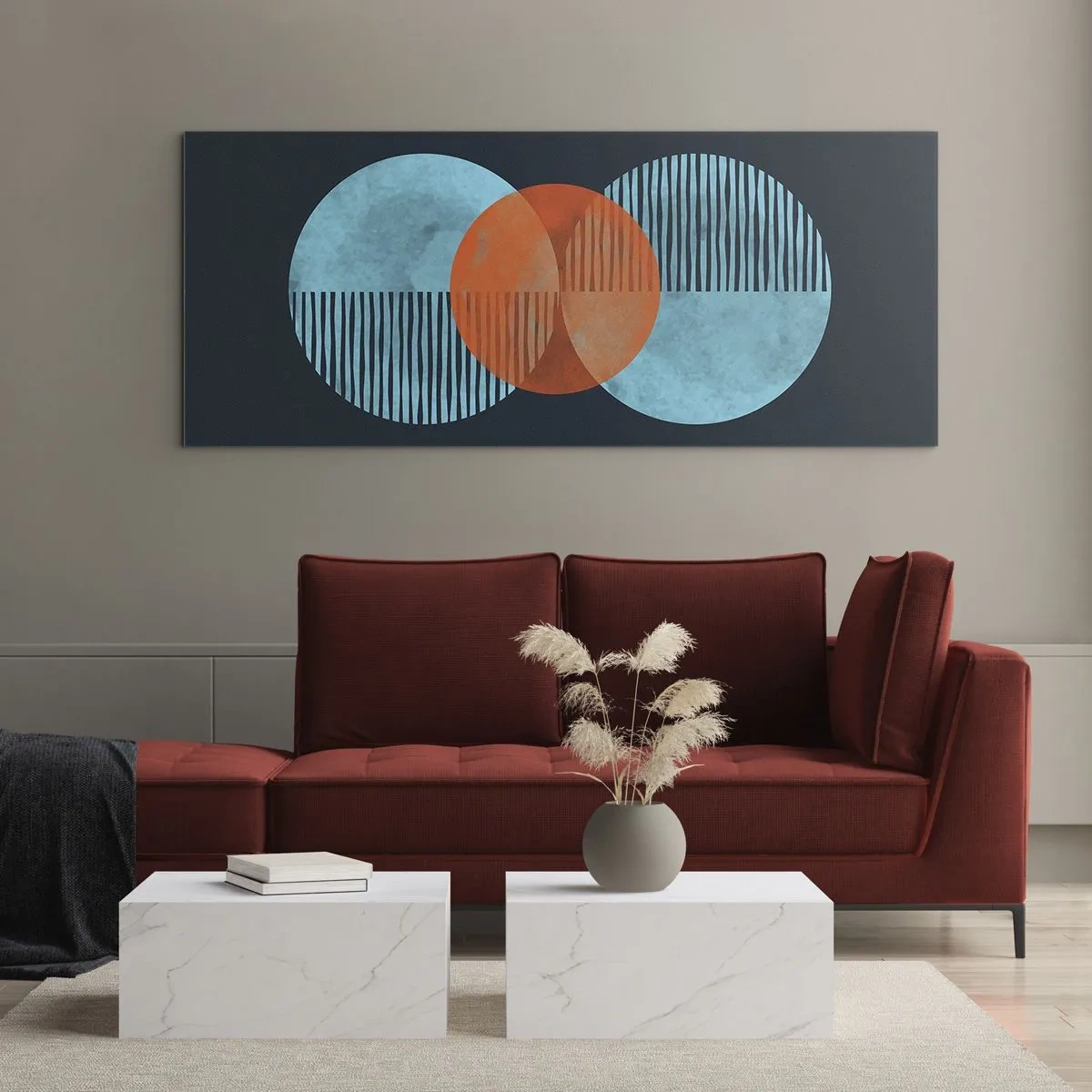 Glass picture - Symmetrical Composition - 140x50 cm