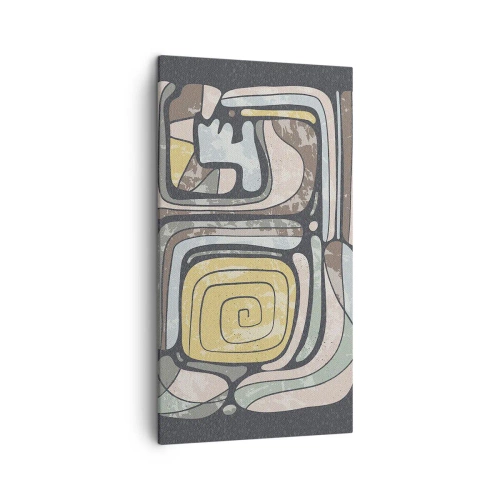 Canvas picture - Abstract in Precolumbian Style  - 45x80 cm