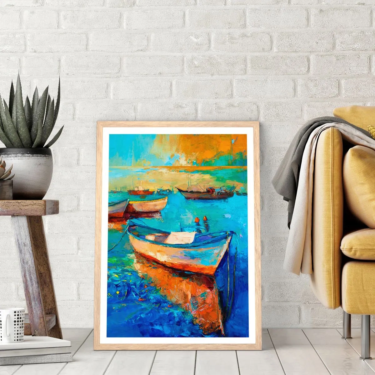 Poster in light oak frame - In a Southern Bay - 61x91 cm