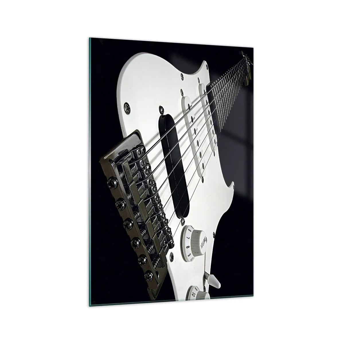 Glass picture - Sound Hidden in White - 70x100 cm