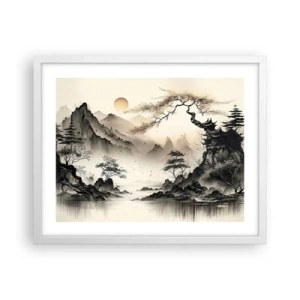 Poster in white frmae - Unique Charm of the Orient - 50x40 cm