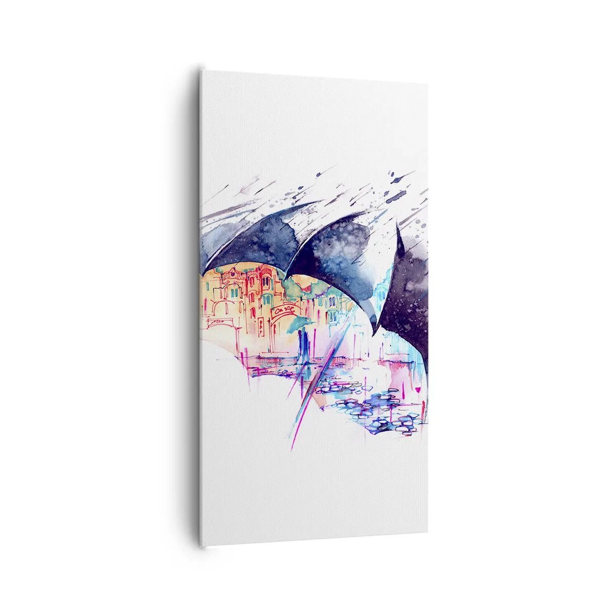 Canvas picture - Walk in the Rain - 65x120 cm