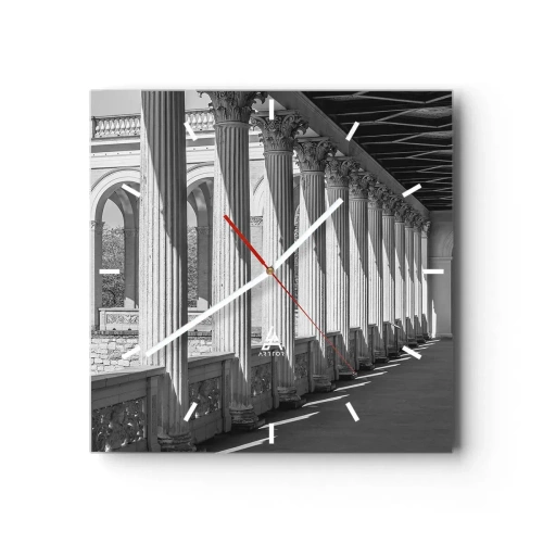 Wall clock - Clock on glass - Sunny Arcade - 40x40 cm