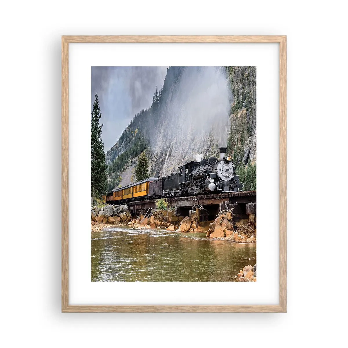 Poster in light oak frame - Where Are You off to? - 40x50 cm