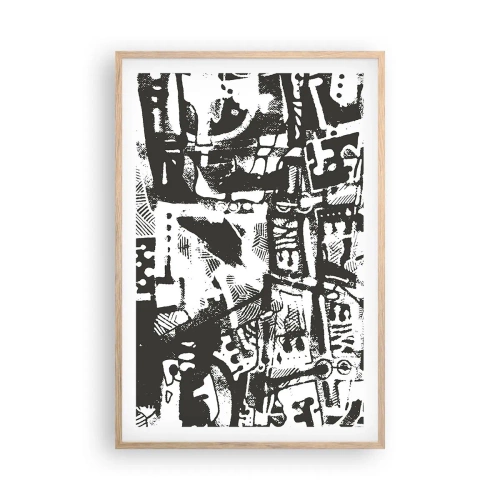 Poster in light oak frame - Order or Chaos? - 61x91 cm