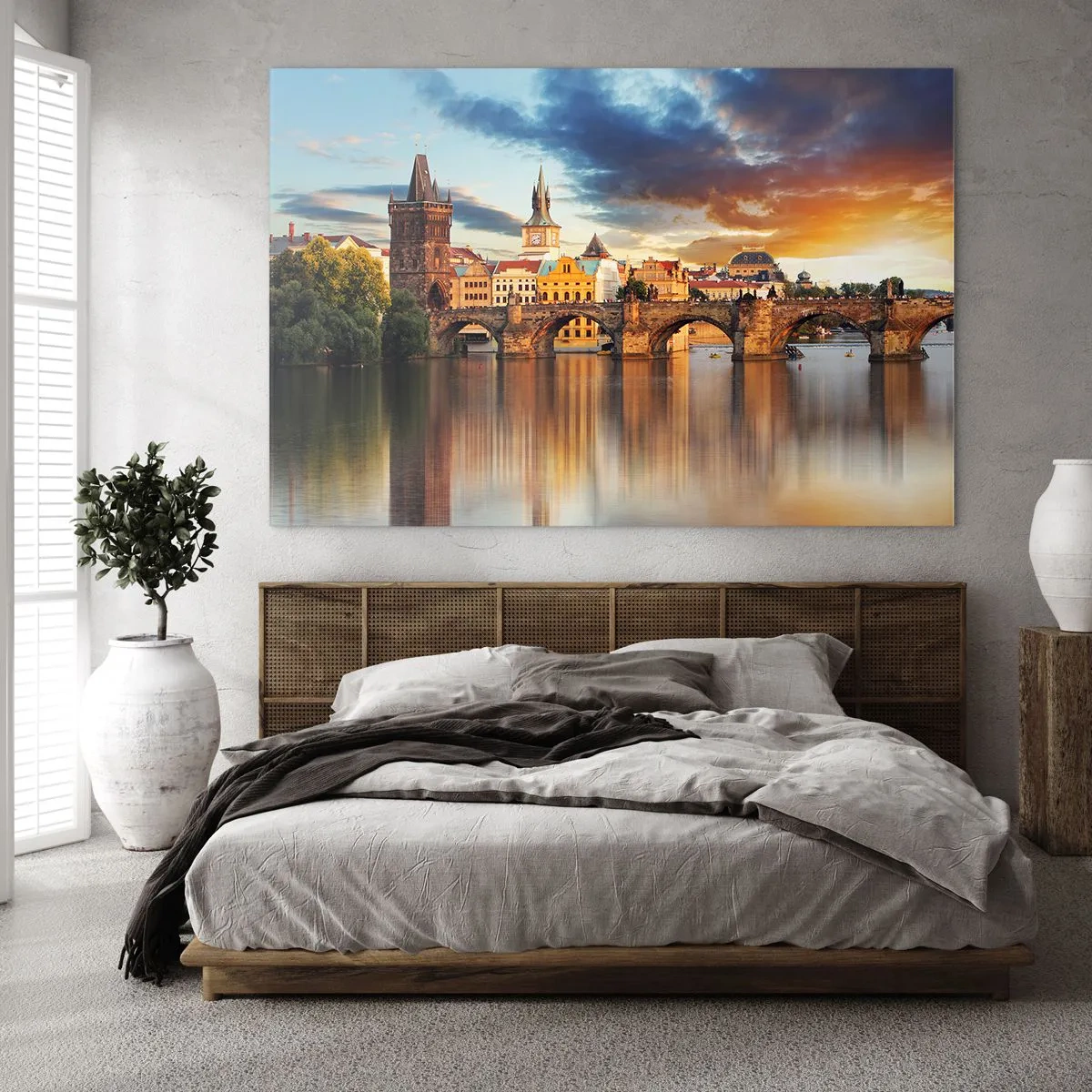 Glass picture - Beautiful Prague - 100x70 cm
