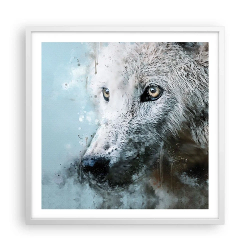 Poster in white frmae - Meet Wolf Soul - 60x60 cm