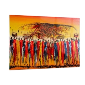 Glass picture - Marching in the Rhythm of Tam-tam - 120x80 cm