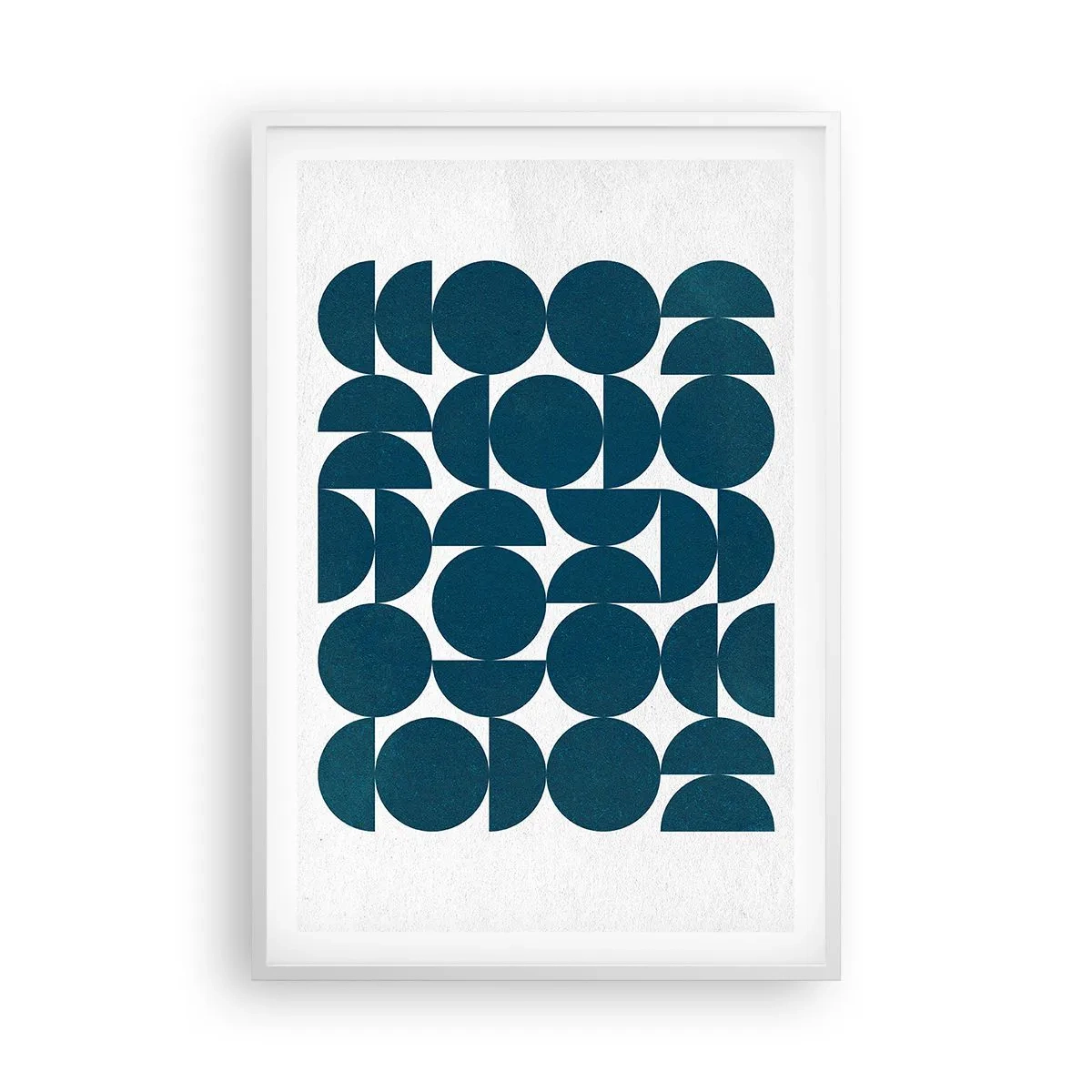 Poster in white frmae - Circles and Semicircles - 61x91 cm