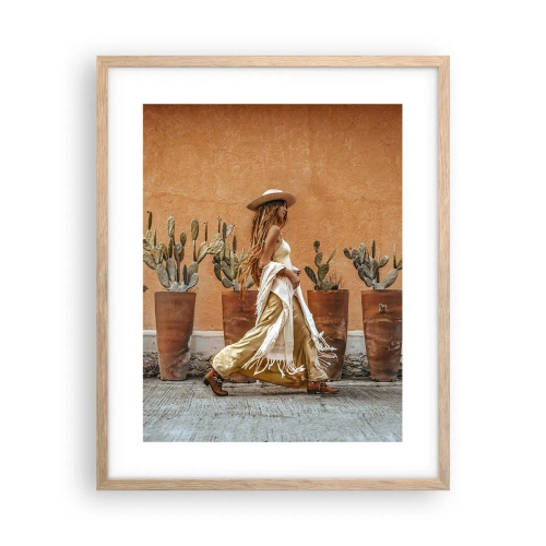 Poster in light oak frame - Hippie Style - 40x50 cm