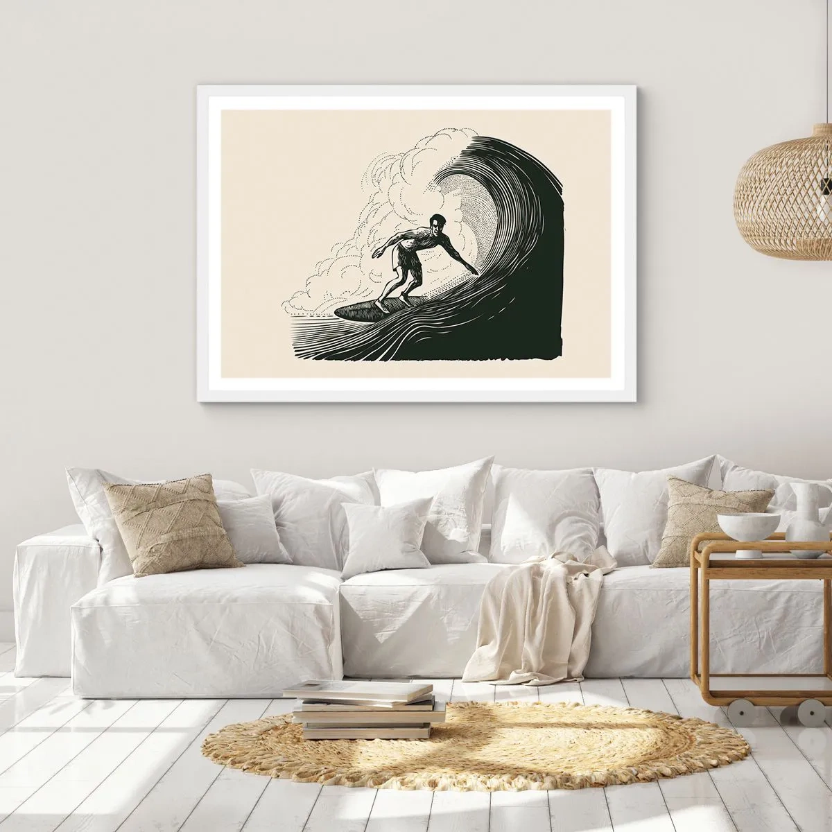 Poster in white frmae - King of the Wave - 40x30 cm