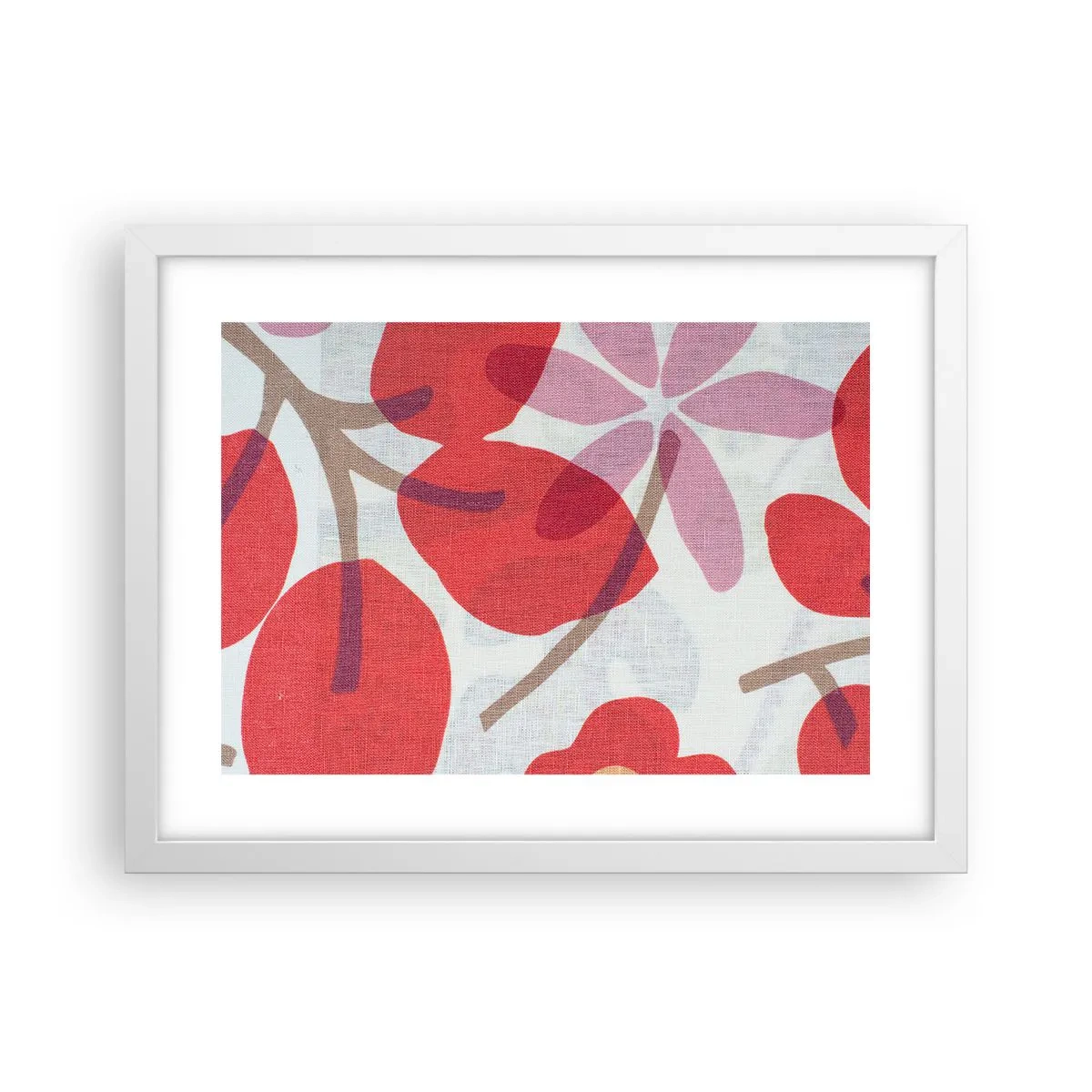 Poster in white frmae - Flower Composition in Pink - 40x30 cm