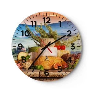 Wall clock - Clock on glass - Italian Joie de Vivre - 30x30 cm