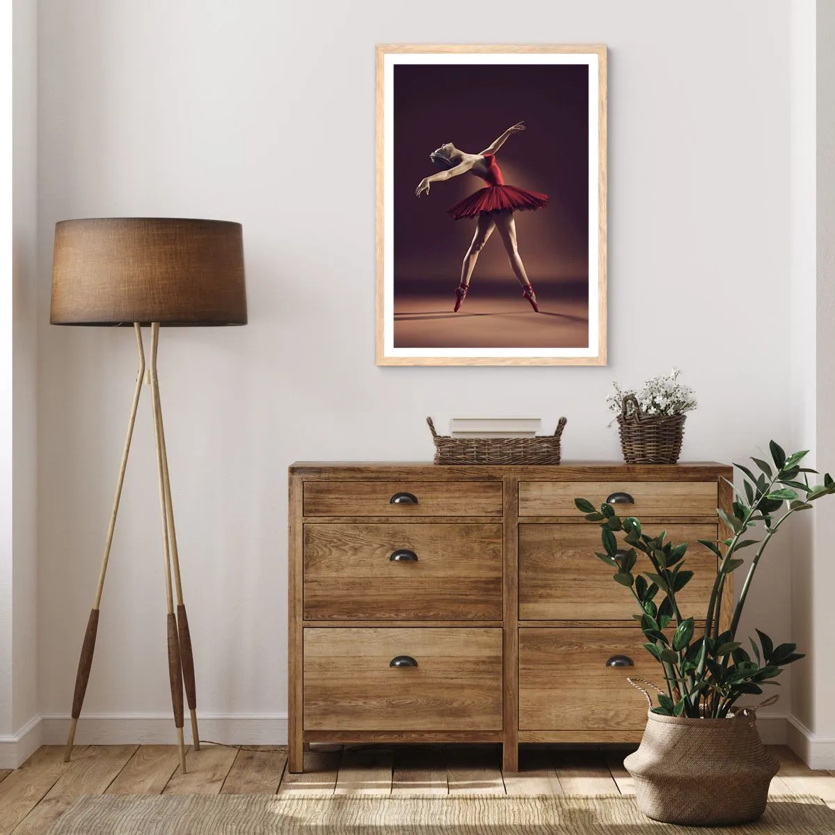 Poster in light oak frame - Prima Ballerina - 30x40 cm