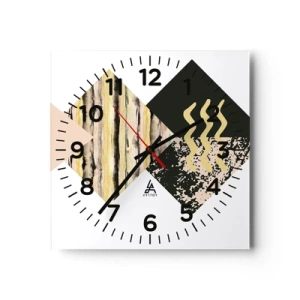 Wall clock - Clock on glass - Not So Straightforward - 40x40 cm