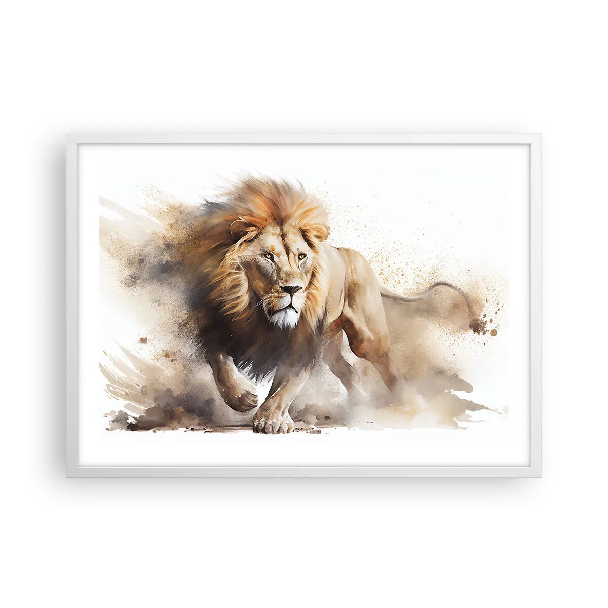 Poster in white frmae - King is on the Move - 70x50 cm