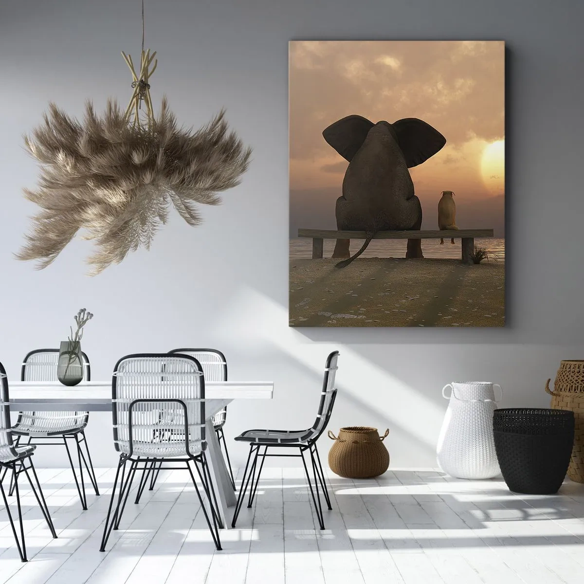 Canvas picture - It Feels Good to Be Quiet Together - 50x70 cm
