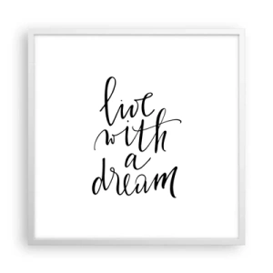 Poster in white frmae - Of Course - 60x60 cm