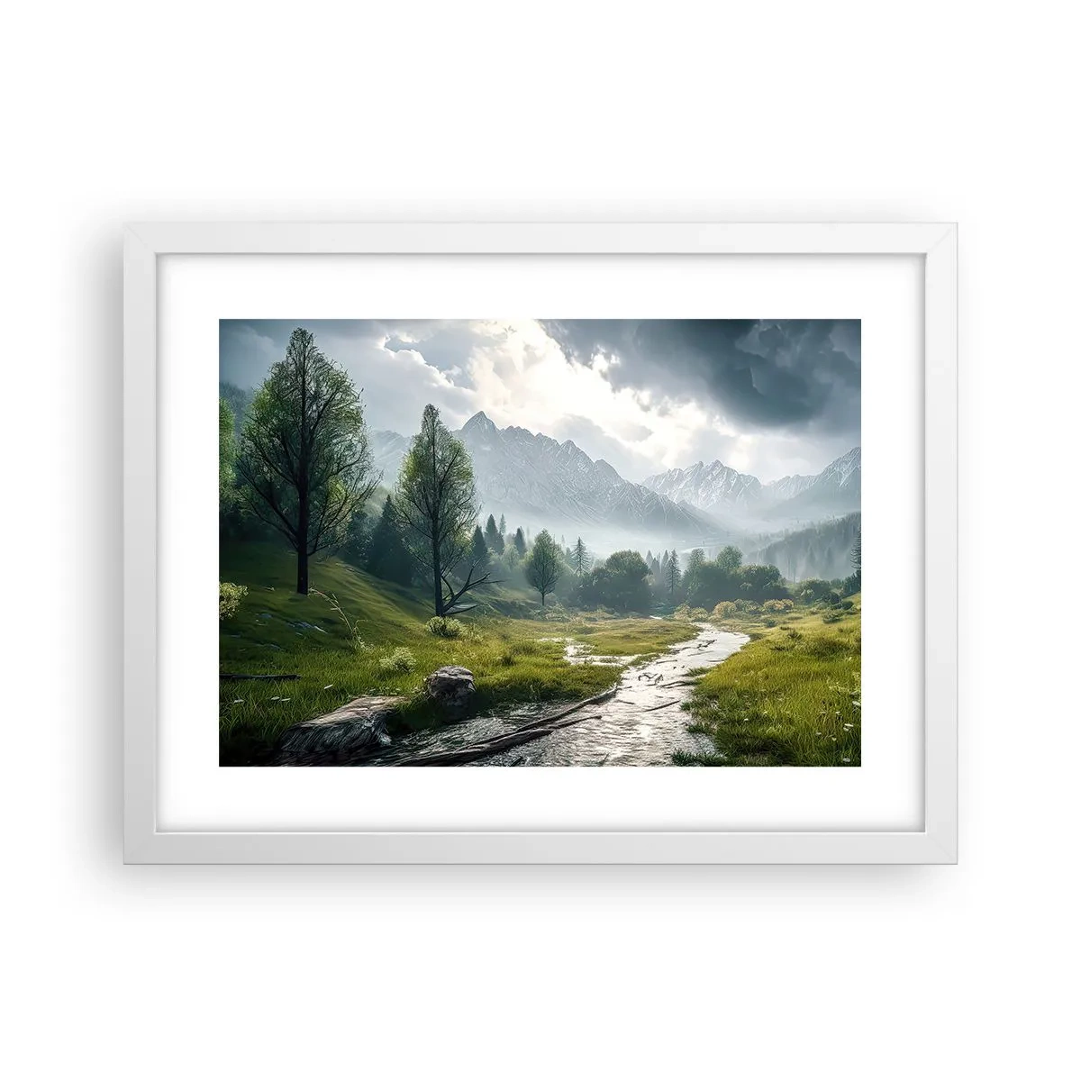 Poster in white frmae - There And Back - 40x30 cm