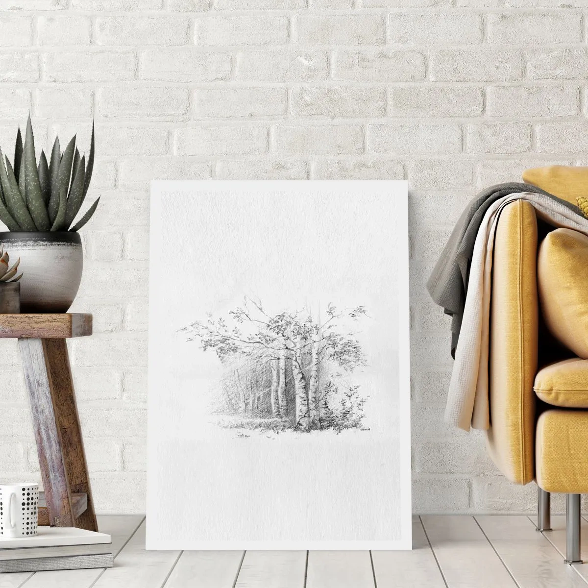 Poster - Holiday of Birch Forest - 50x70 cm