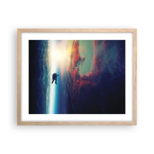 Poster in light oak frame - Confronting the Universe - 50x40 cm