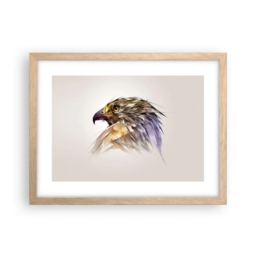 Poster in light oak frame - Portrait of a Warrior - 40x30 cm