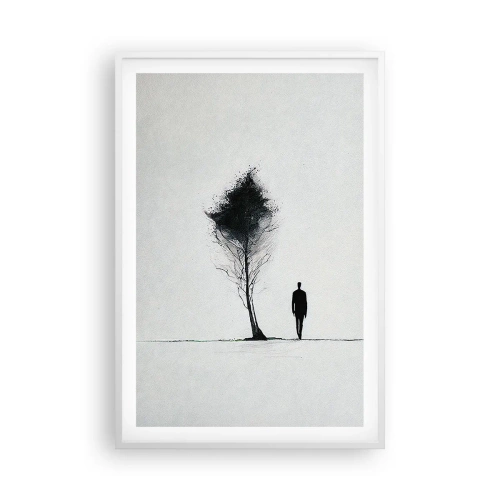 Poster in white frmae - We All Migrate - 61x91 cm